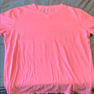 American Eagle Pink V-Neck Men’s Large